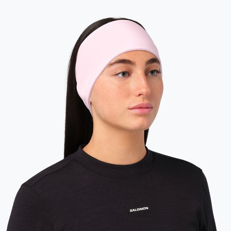 Opaska na głowę Salomon Run Tech Headband icy pink 3