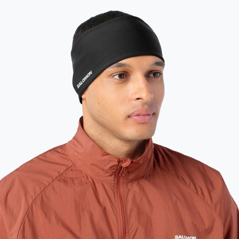 Opaska na głowę Salomon Run Tech Headband deep black 2