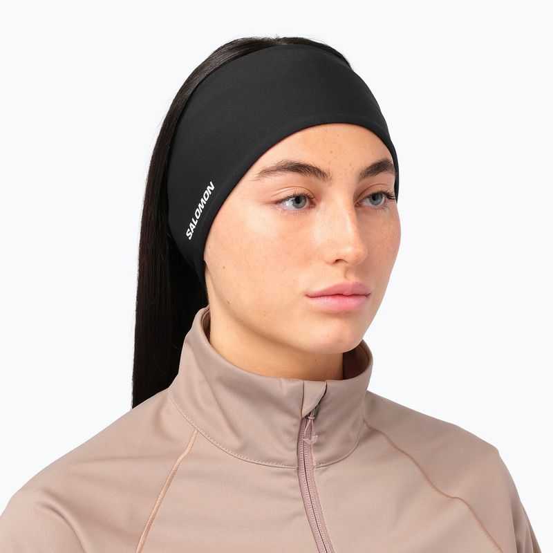 Opaska na głowę Salomon Run Tech Headband deep black 3