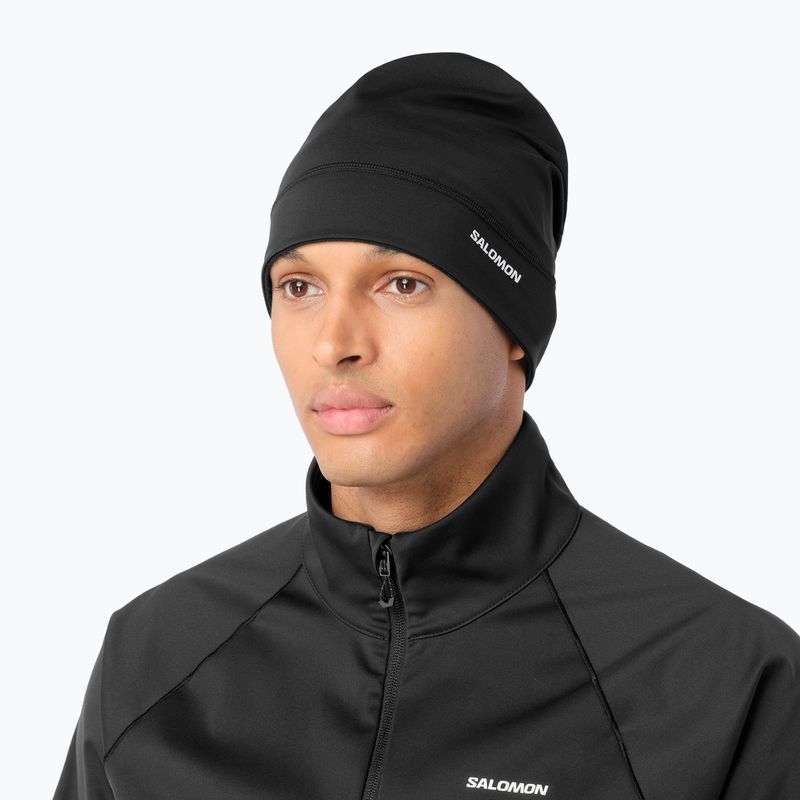Czapka do biegania Salomon Run Tech Beanie deep black 2