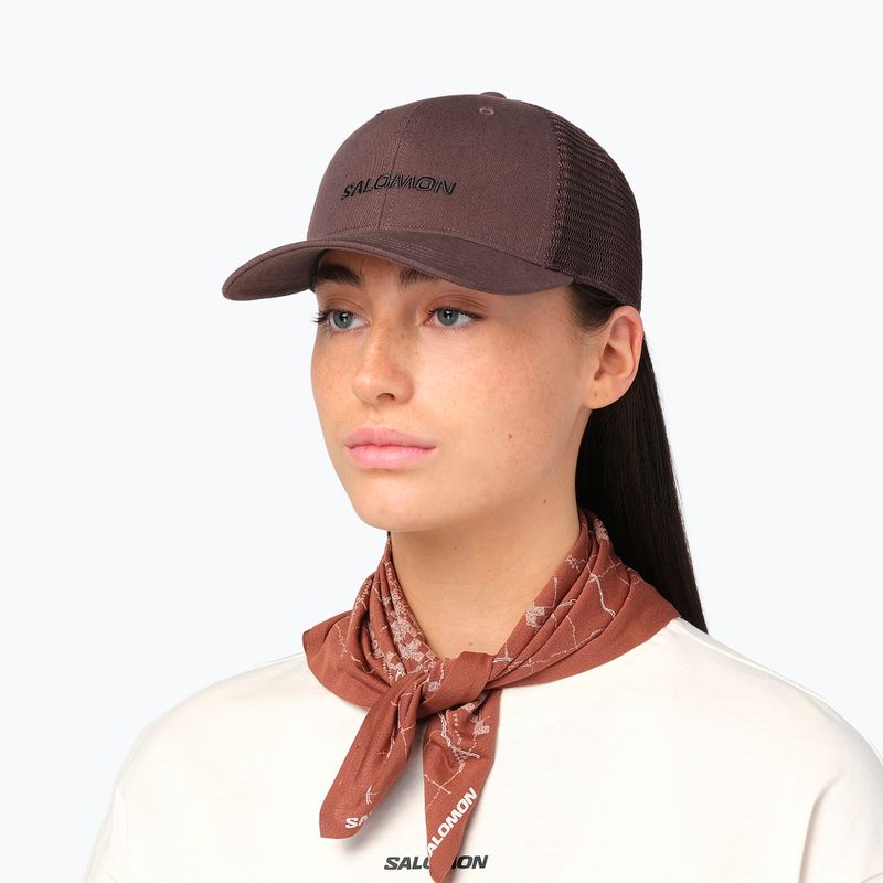 Czapka z daszkiem Salomon Logo Trucker coffee bean 4