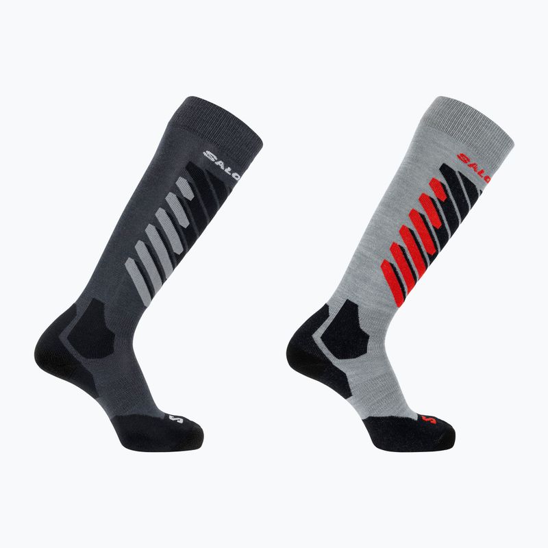Skarpety narciarskie Salomon S/Access 2-Pack anthracite/light grey