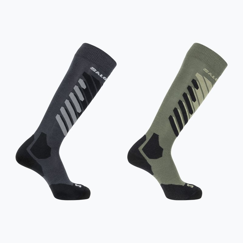 Skarpety narciarskie Salomon S/Access 2-Pack anthracite/deep lichen green