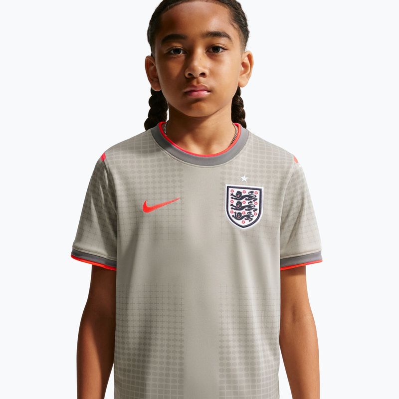 Koszulka piłkarska dziecięca Nike Anglia Pre-Match pewter grey/bright crimson 5