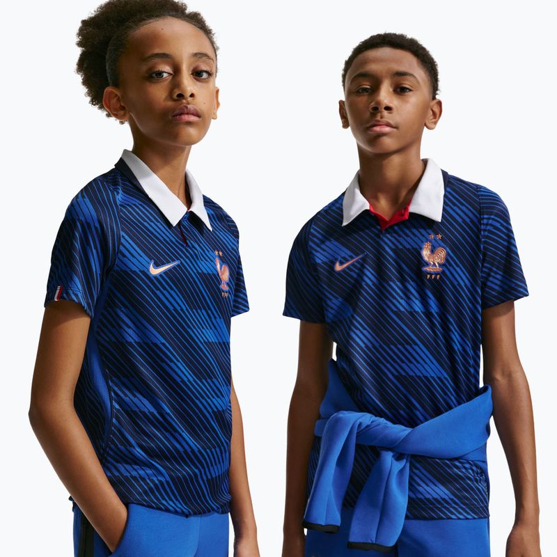 Koszulka piłkarska dziecięca Nike FFF 2026 Stadium Home game royal/metallic copper 4