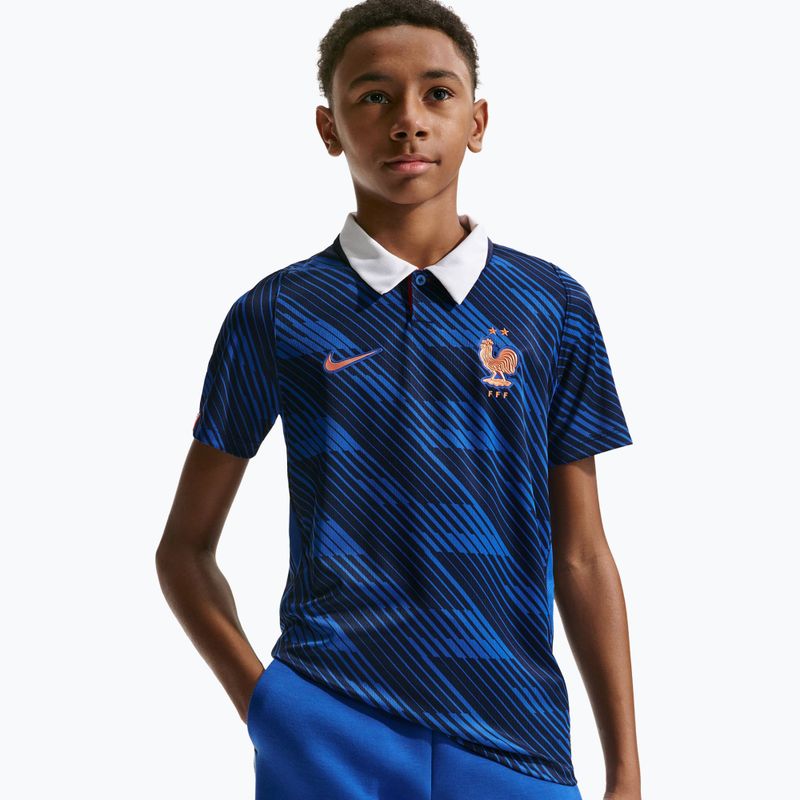 Koszulka piłkarska dziecięca Nike FFF 2026 Stadium Home game royal/metallic copper 7