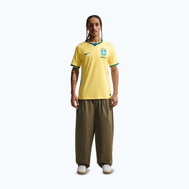 Koszulka piłkarska męska Nike Brazil 2026 Stadium Home Soccer Replica canary/light menta/geode teal 2