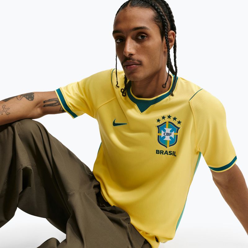 Koszulka piłkarska męska Nike Brazil 2026 Stadium Home Soccer Replica canary/light menta/geode teal 4