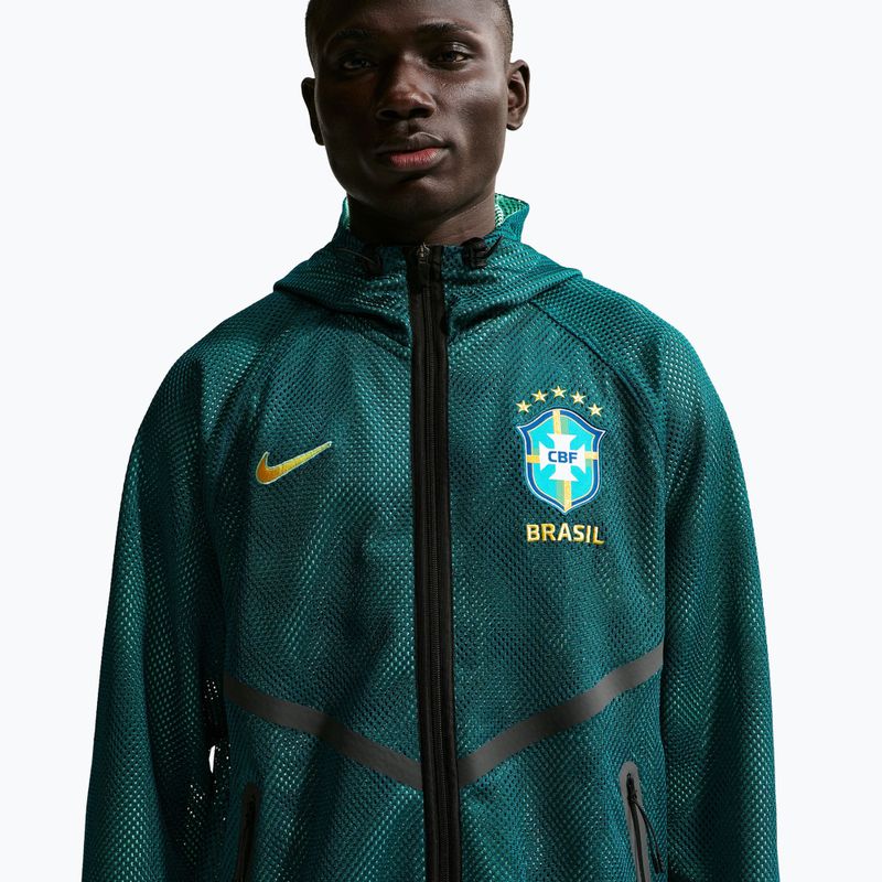 Kurtka piłkarska męska Nike Brazil Soccer Anthem geode teal/light menta/midwest gold 4