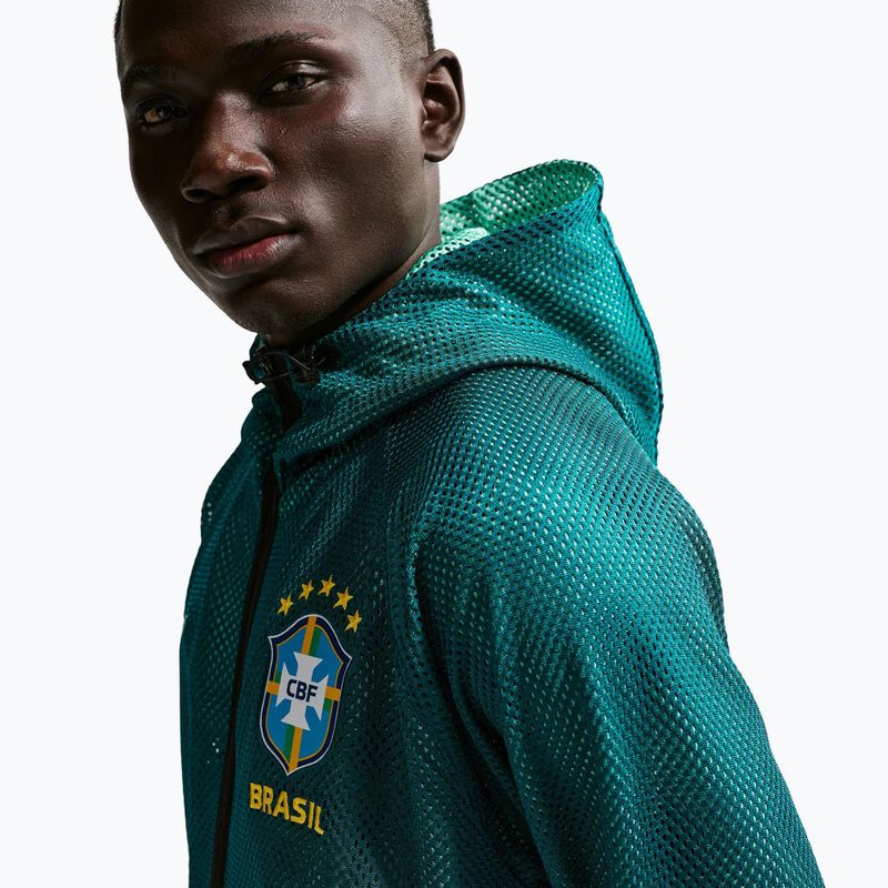 Kurtka piłkarska męska Nike Brazil Soccer Anthem geode teal/light menta/midwest gold 6