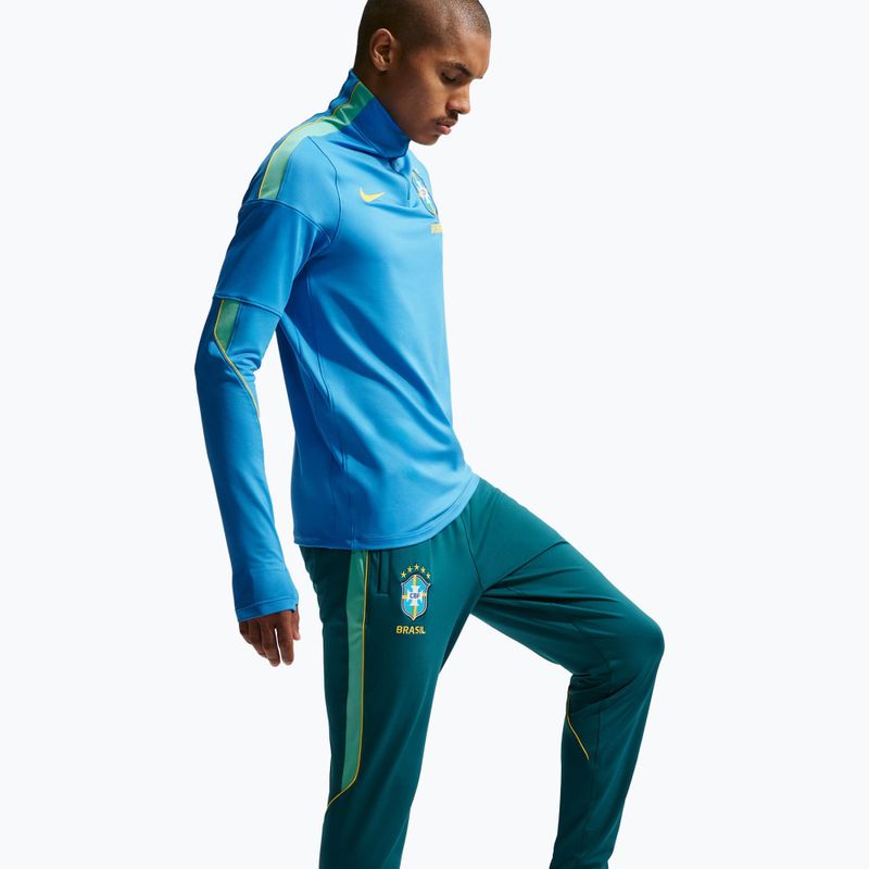Spodnie piłkarskie męskie Nike Brazil Strike geode teal/light menta/midwest gold 4