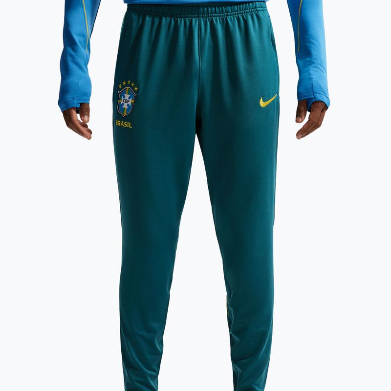 Spodnie piłkarskie męskie Nike Brazil Strike geode teal/light menta/midwest gold 5