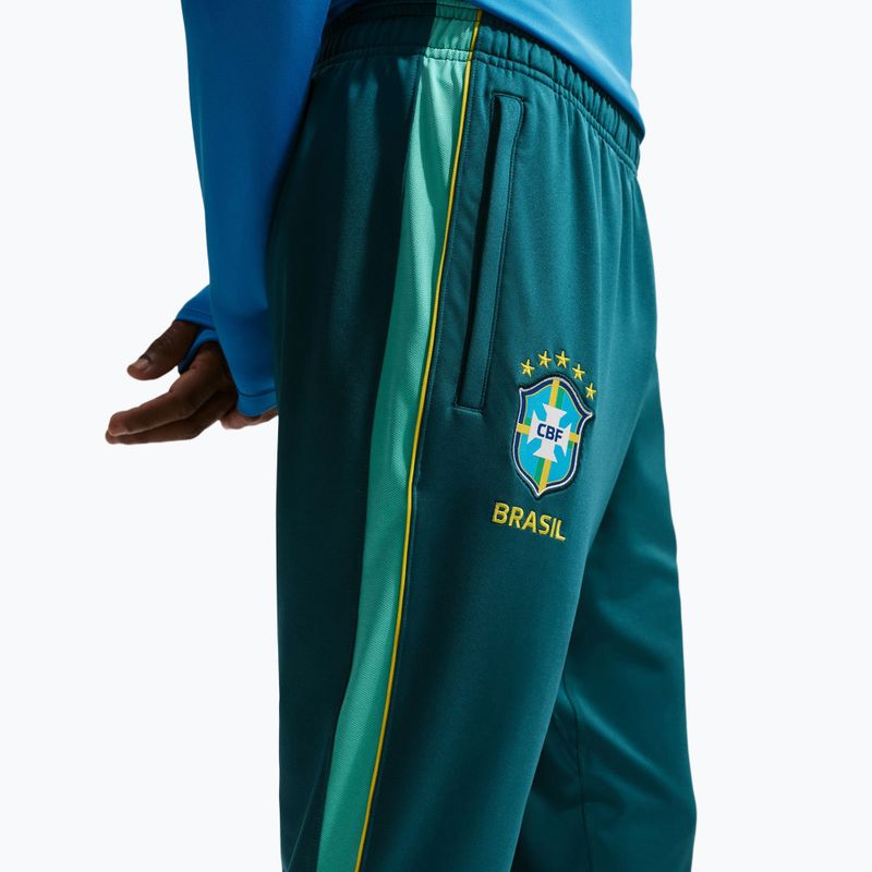 Spodnie piłkarskie męskie Nike Brazil Strike geode teal/light menta/midwest gold 6