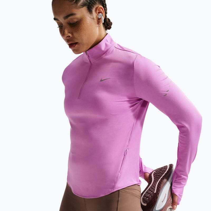 Bluza do biegania damska Nike Swift Dri-FIT UV 1/4-Zip light magenta 4