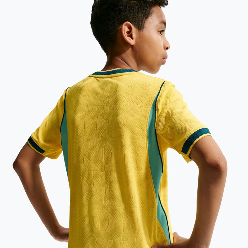 Koszulka piłkarska dziecięca Nike Brazil 2026/27 Match Home canary/light menta/geode teal 10