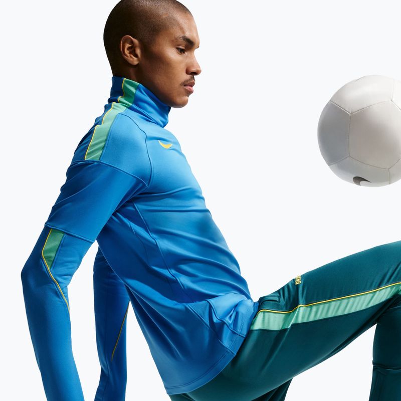 Bluza piłkarska męska Nike Brazil Strike light photo blue/light menta/midwest gold 6