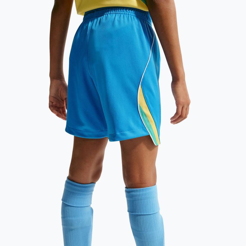 Spodenki piłkarskie dziecięce Nike Brazil 2026 Stadium Home Soccer Replica light photo blue/light menta/white 3