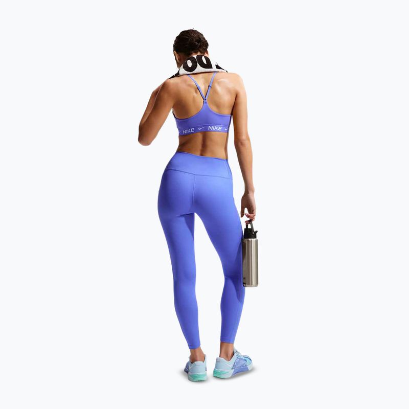 Biustonosz treningowy Nike Dri-Fit Indy Light Support iron purple/iron purple/white 3