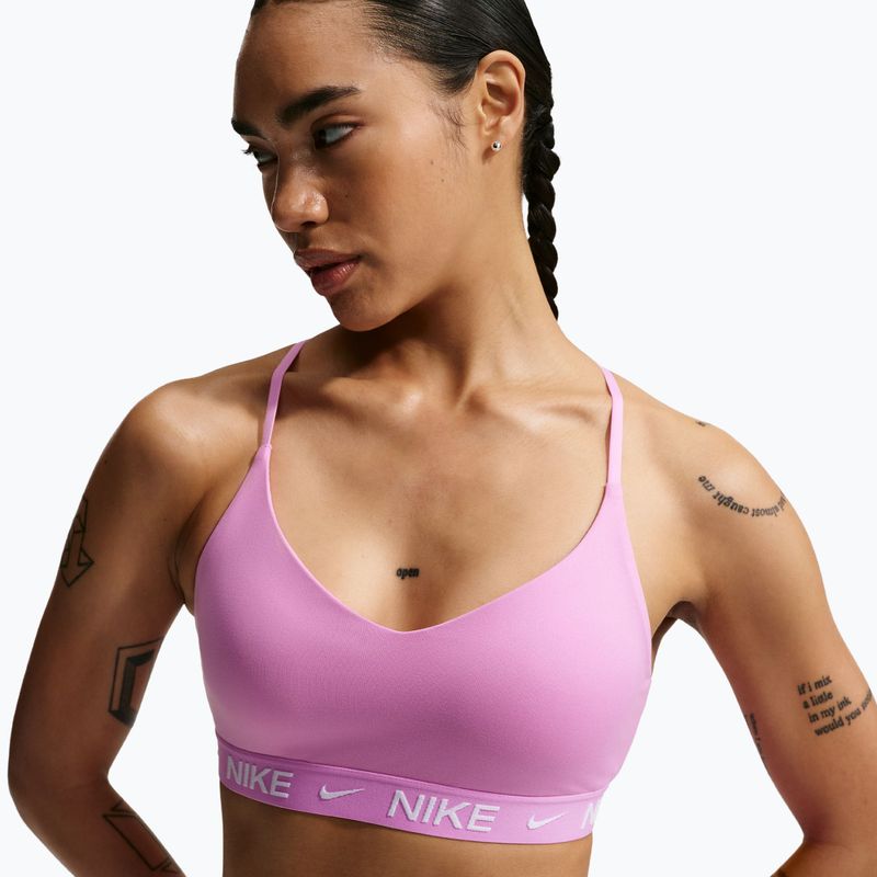 Biustonosz treningowy Nike Dri-Fit Indy Light Support light magenta/light magenta/white 4
