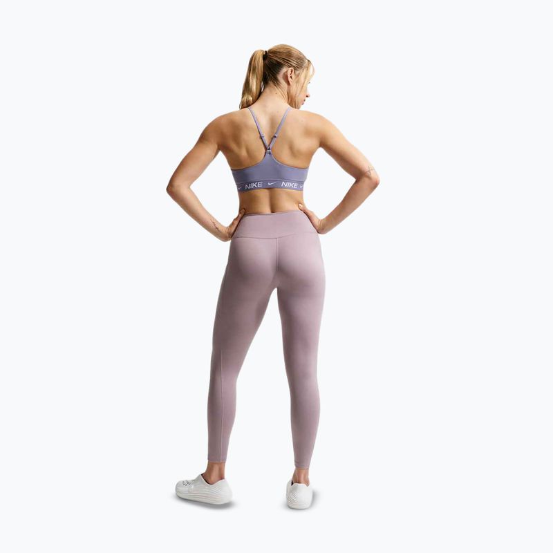 Biustonosz treningowy Nike Dri-Fit Indy Light Support iron purple/iron purple/white 3