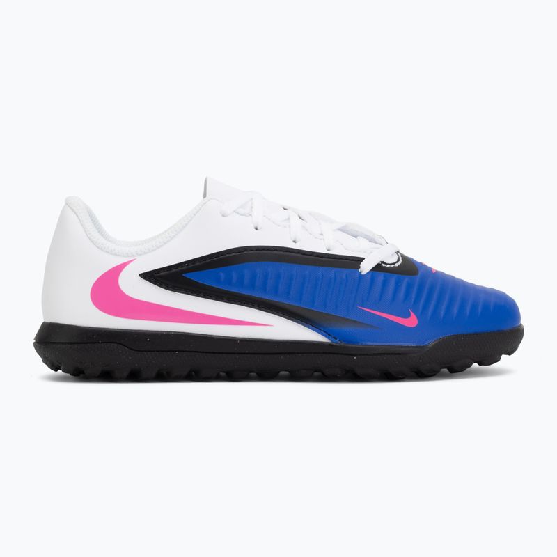 Buty piłkarskie dziecięce Nike Jr. Phantom 6 Low Club TF racer blue/white/pink blast 2