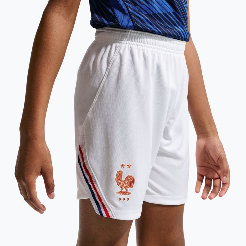 Spodenki piłkarskie dziecięce Nike FFF 2026 Stadium Home white/metallic copper 7
