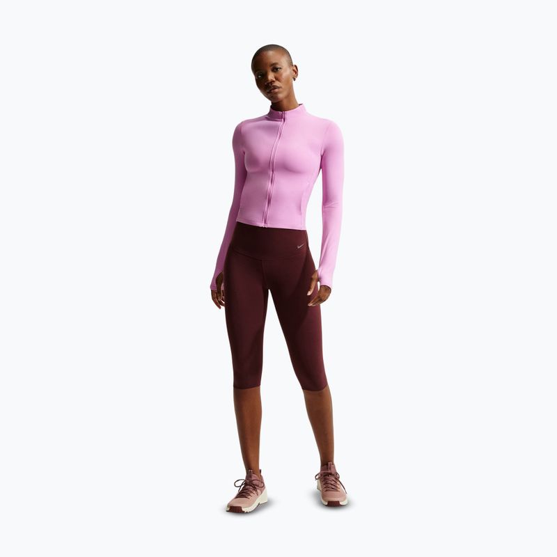 Bluza treningowa damska Nike Zenvy Dri-Fit Full Zip light magenta/white 2