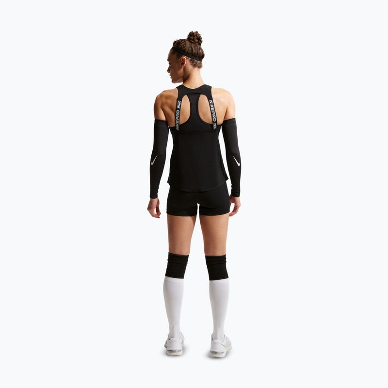 Spodenki treningowe damskie Nike Pro Mid Rise Biker 3" black/white/metallic silver 3