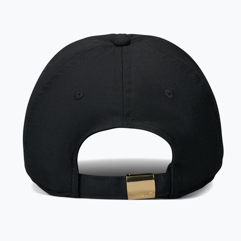 Czapka z daszkiem Nike Dri-Fit Club Unstructured Metal Swoosh 2026 black/metallic gold 2