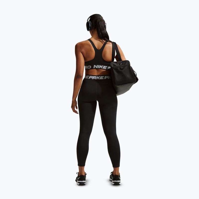 Legginsy damskie Nike Pro Mid-Rise 7/8 black/white/white 3