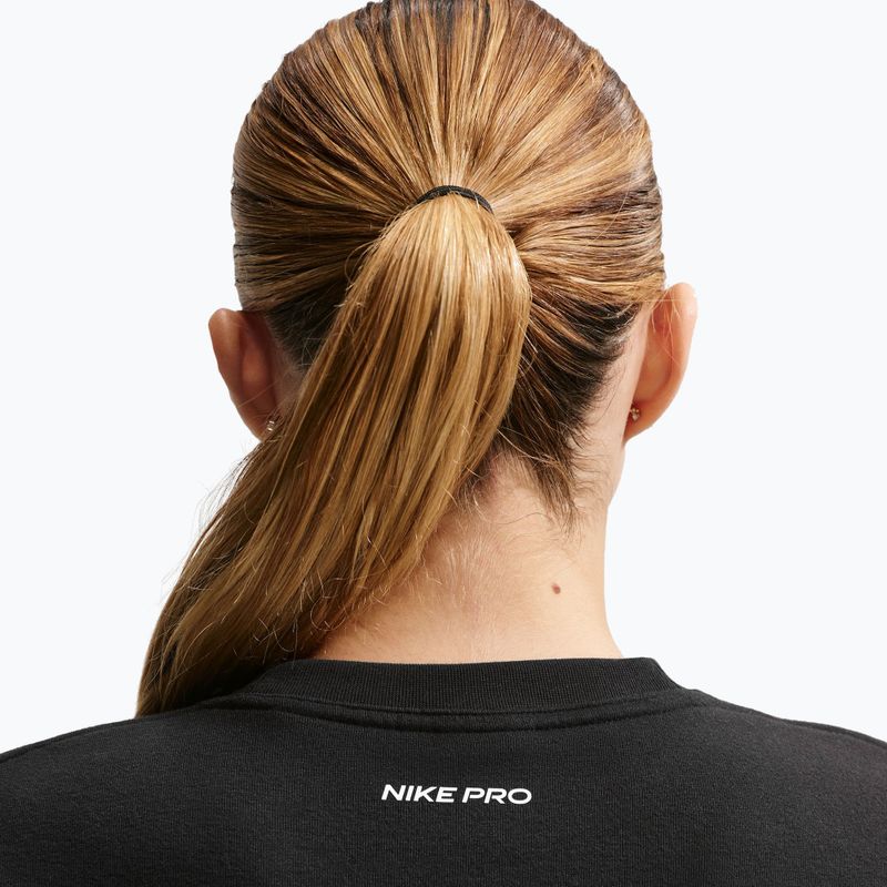 Bluza treningowa damska Nike Pro Dri-Fit Crew Neck black/metallic silver/white 4