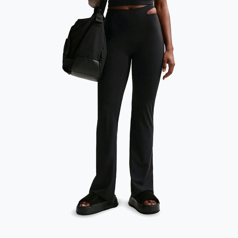 Spodnie treningowe damskie Nike Zenvy High-Waisted Flared black/pcg3c 2