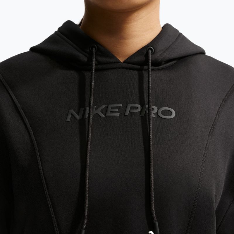 Bluza treningowa damska Nike Pro Therma-Fit Hoodie black/white 4
