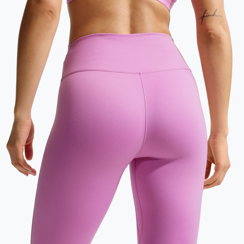 Legginsy damskie Nike One Seamless Front High-Waisted light magenta/white 4
