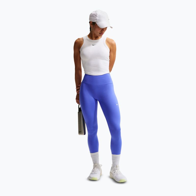 Legginsy damskie Nike One Seamless Front High-Waisted sapphire/white 2
