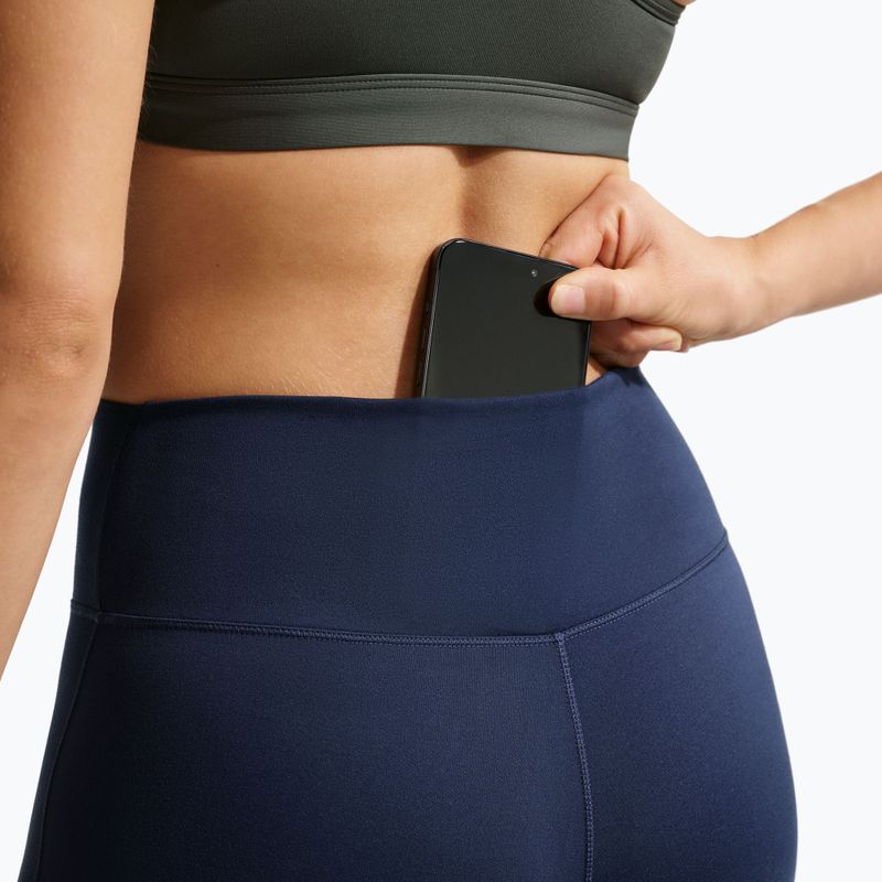 Legginsy damskie Nike One Seamless Front High-Waisted midnight navy/white 5