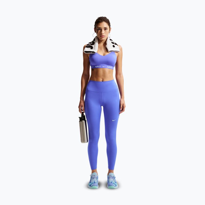 Legginsy treningowe damskie Nike One High-Waisted 7/8 sapphire/white 2