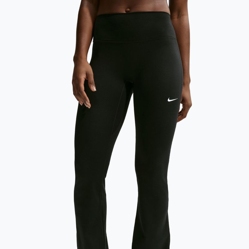 Legginsy damskie Nike One High Waisted Flared black/white 5