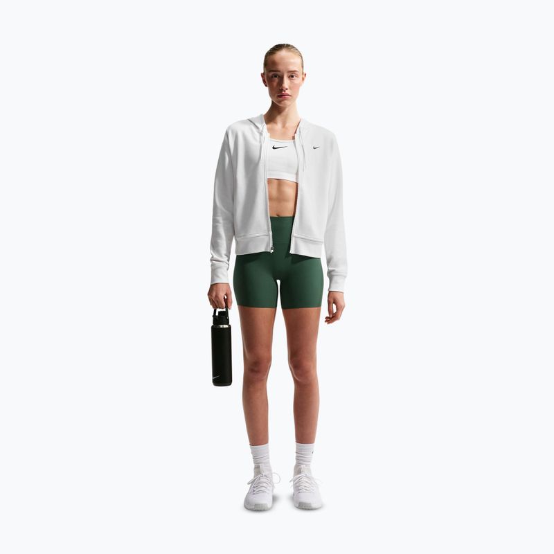 Spodenki damskie Nike Zenvy High Waisted Biker 5" fir/white 2