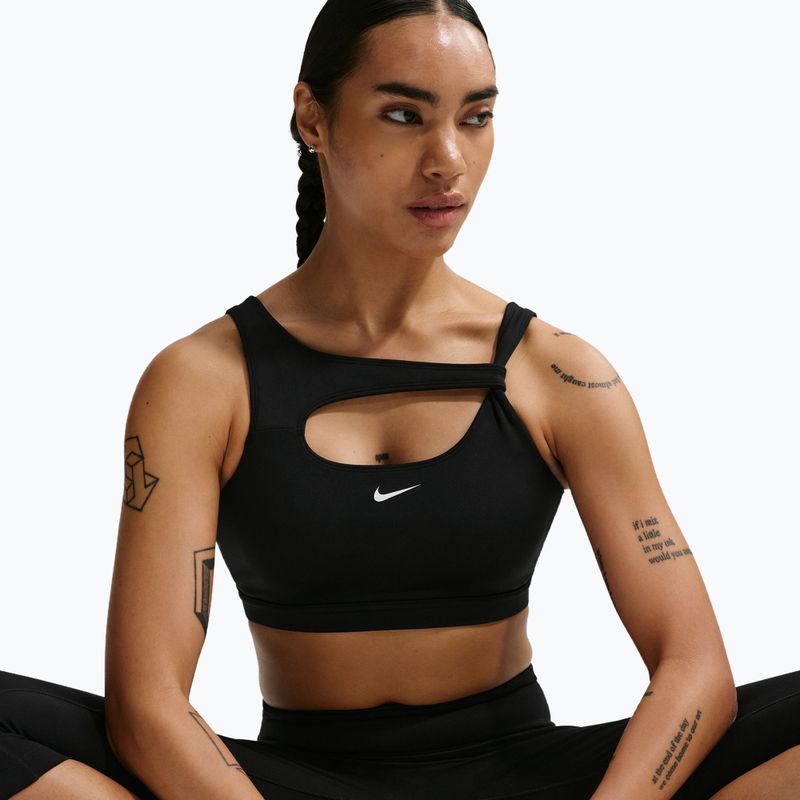 Biustonosz treningowy Nike One Medium Support black/white 5