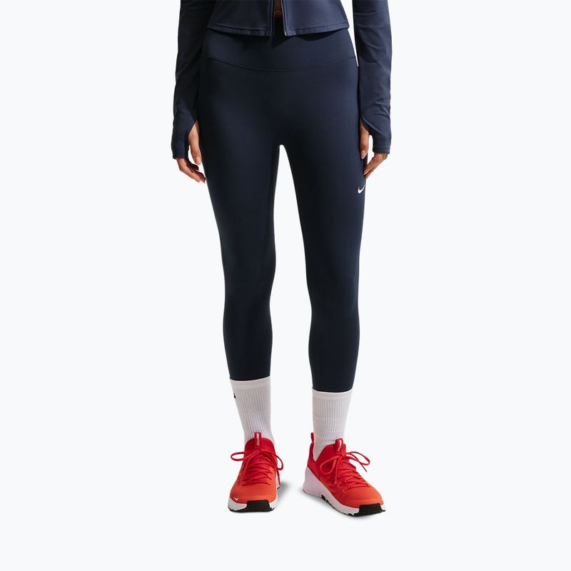 Legginsy damskie Nike One midnight navy/white