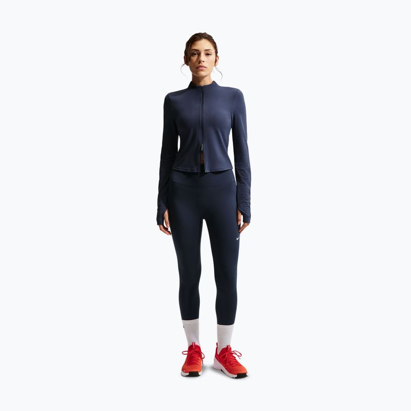 Legginsy damskie Nike One midnight navy/white 2