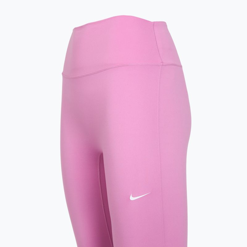 Legginsy treningowe damskie Nike One High-Waisted 7/8 light magenta/white 3
