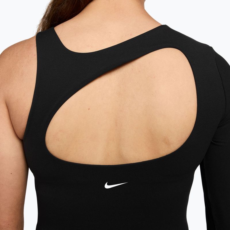 Koszulka treningowa damska Nike Zenvy Dri-Fit One Sleeve Top black/white/cool grey 3