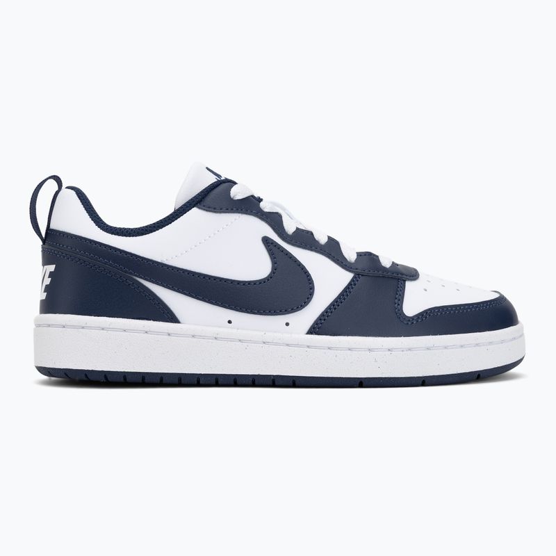 Buty dziecięce Nike Court Borough Low Next Bloom white/white/midnight navy 2
