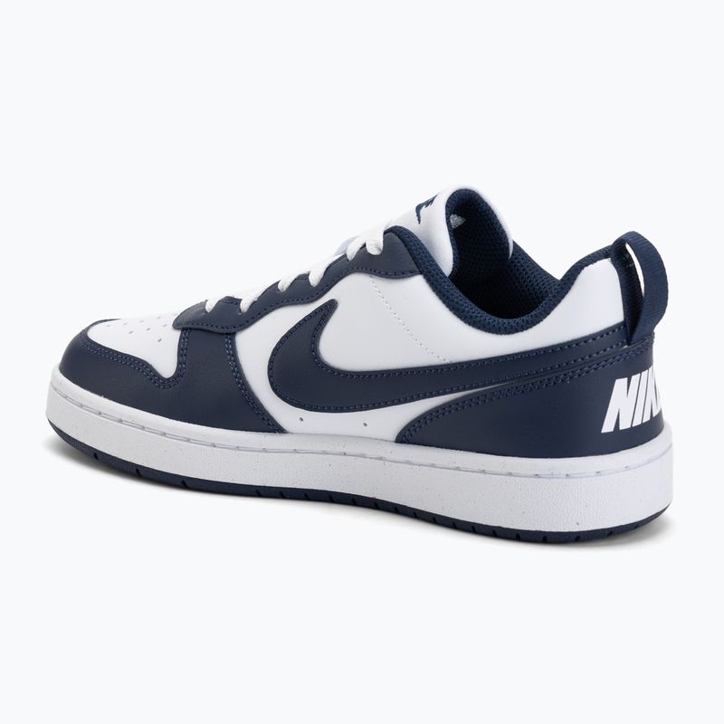 Buty dziecięce Nike Court Borough Low Next Bloom white/white/midnight navy 3