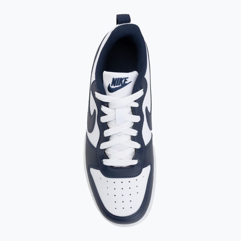 Buty dziecięce Nike Court Borough Low Next Bloom white/white/midnight navy 5