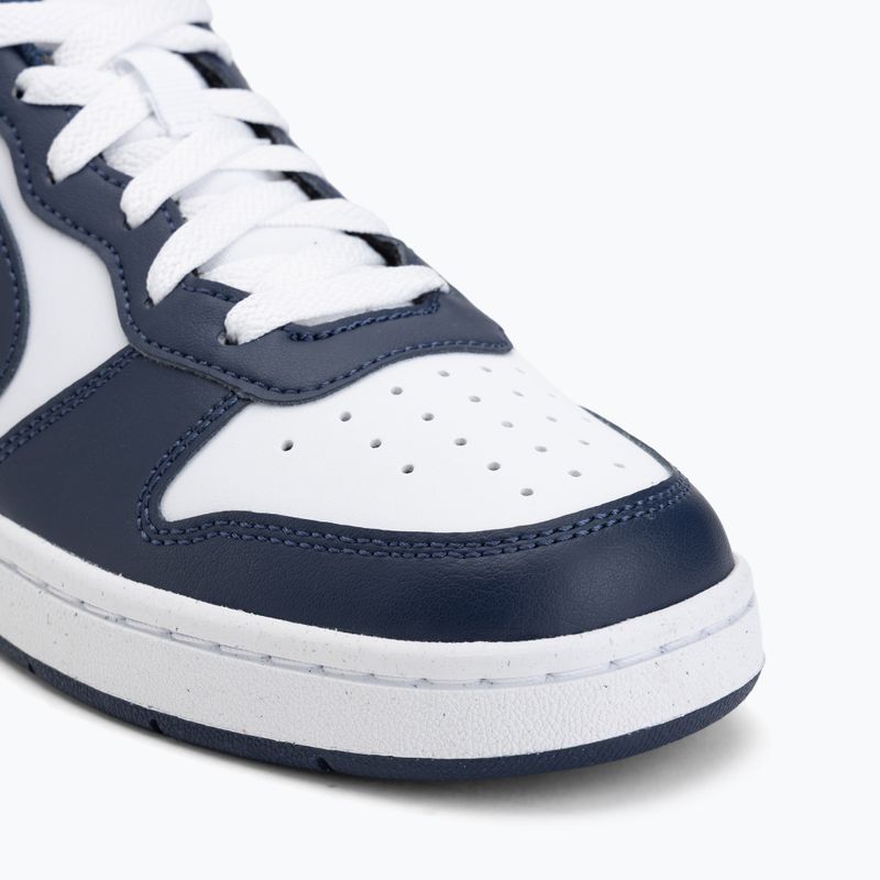 Buty dziecięce Nike Court Borough Low Next Bloom white/white/midnight navy 7