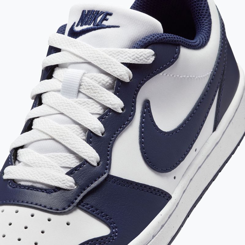 Buty dziecięce Nike Court Borough Low Next Bloom white/white/midnight navy 8