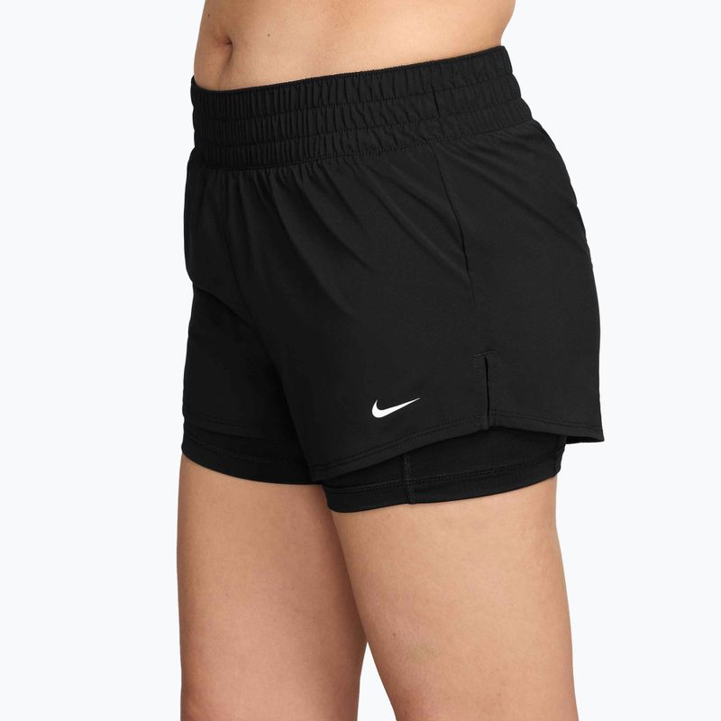 Spodenki do biegania damskie Nike One Dri-FIT 2IN1 black/white 3
